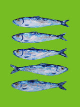 Sardines Lime Green Poster och Canvastavla