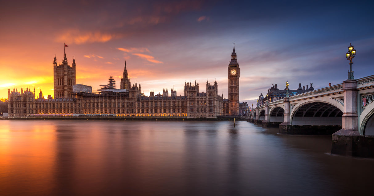 London Palace of Westminster Sunset Poster och Canvastavla