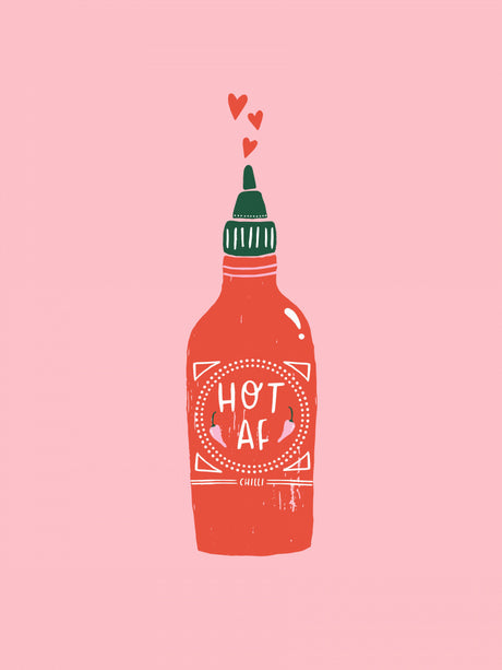 Hot Af Poster Kitchen poster eller kökstavla