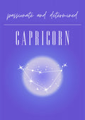 Capricorn Zodiac Print Art Poster och Canvastavla