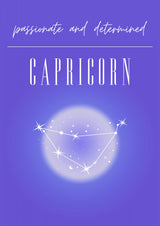 Capricorn Zodiac Print Art Poster och Canvastavla