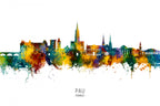 Pau France Skyline Poster och Canvastavla