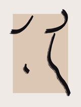 Abstract Minimal Nude Line Art 2 Poster och Canvastavla