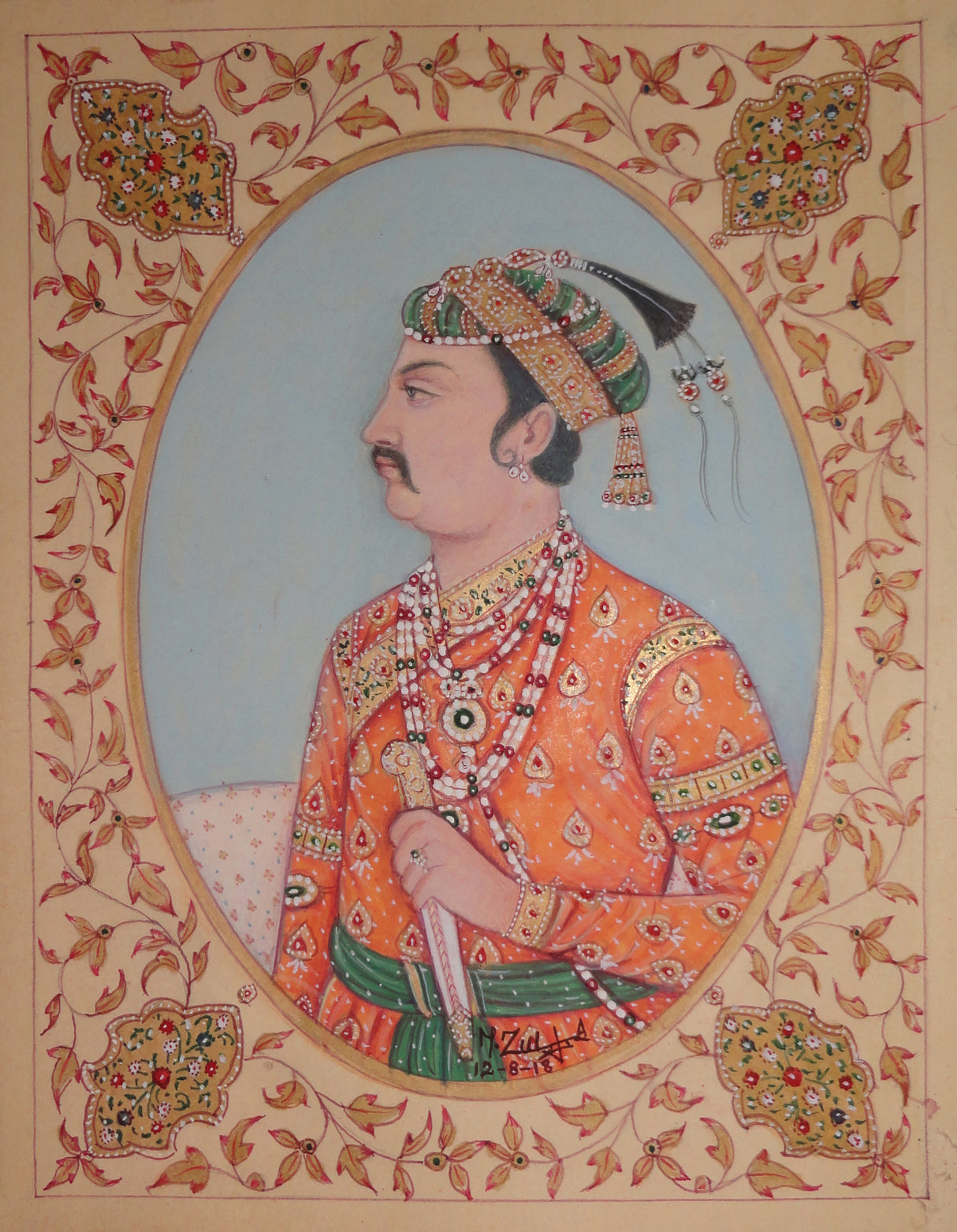 Mughal king Jhannghir Poster och Canvastavla