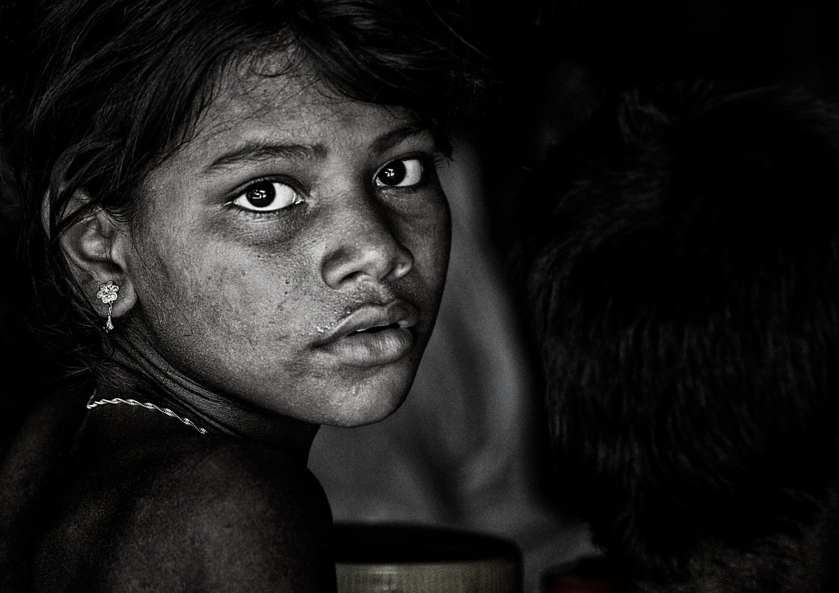 Rohingya refugee girl - Bangladesh Poster och Canvastavla