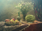 Still Life With Watermelon and Fruit Poster och Canvastavla