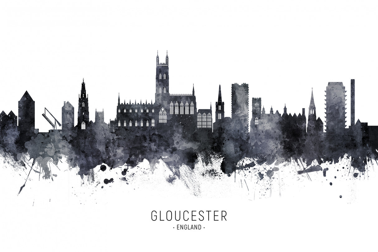 Gloucester England Skyline Poster och Canvastavla