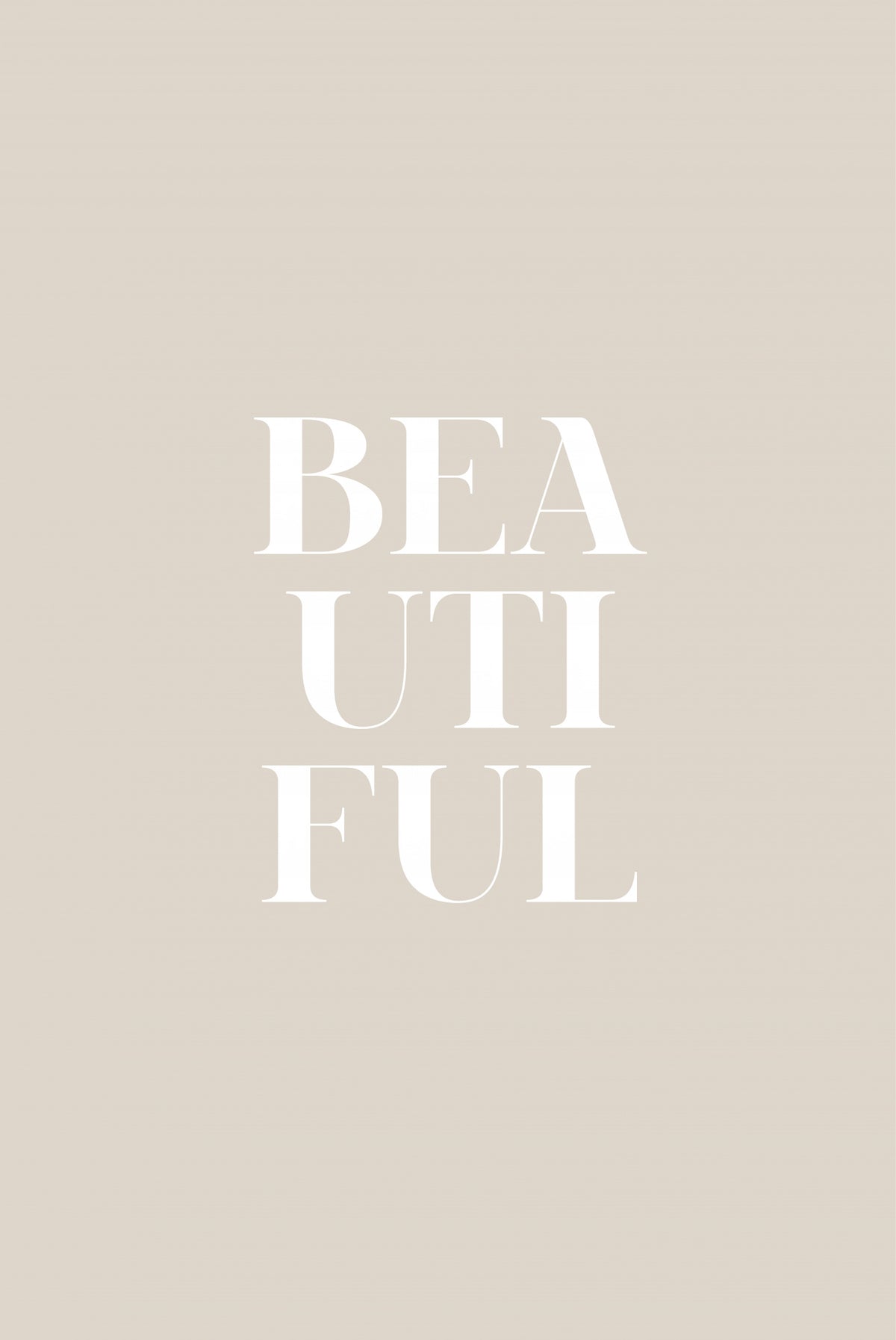 Beautiful Beige Poster och Canvastavla