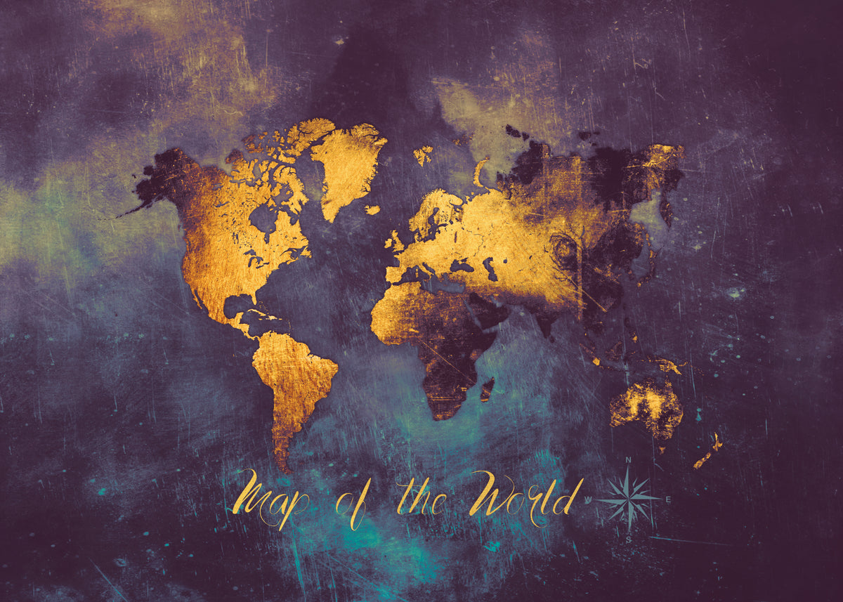 World map 14 Poster och Canvastavla