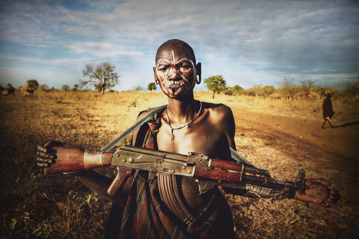 Woman from Mursi tribe Poster och Canvastavla