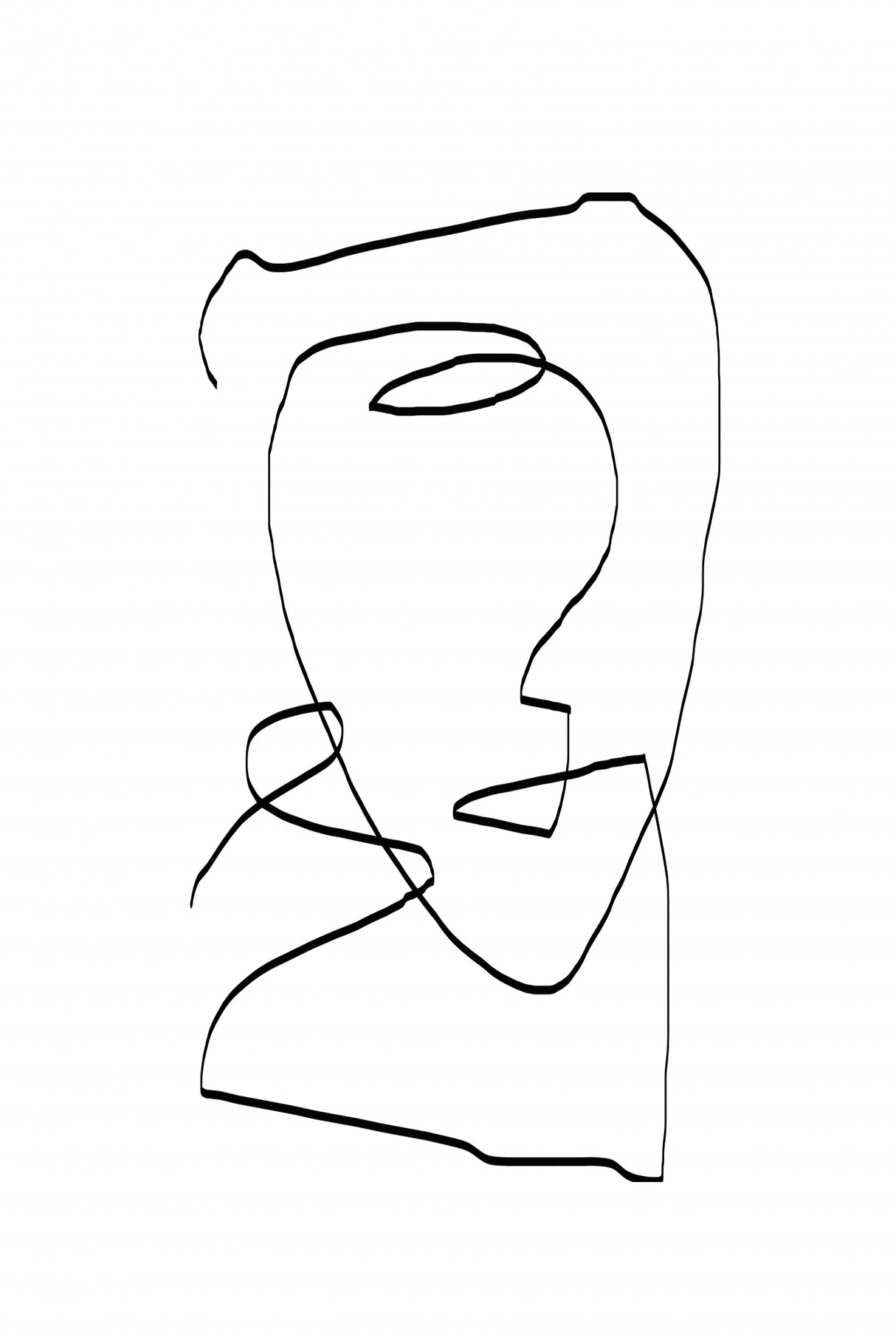 Abstract Head No1. Poster och Canvastavla
