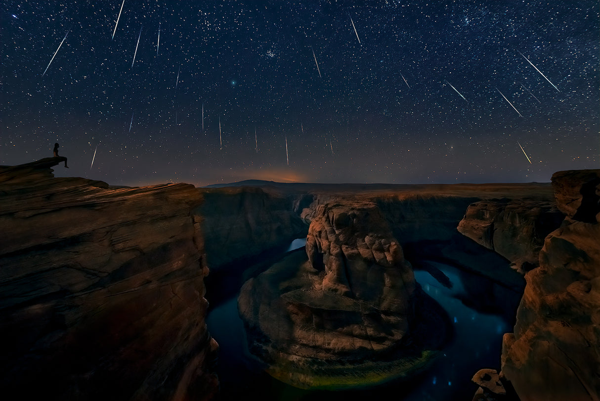 Watching the comet and the meteor shower Poster och Canvastavla