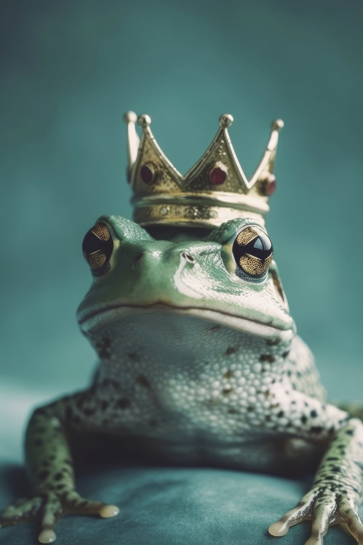 Kiss The Frog Poster och Canvastavla