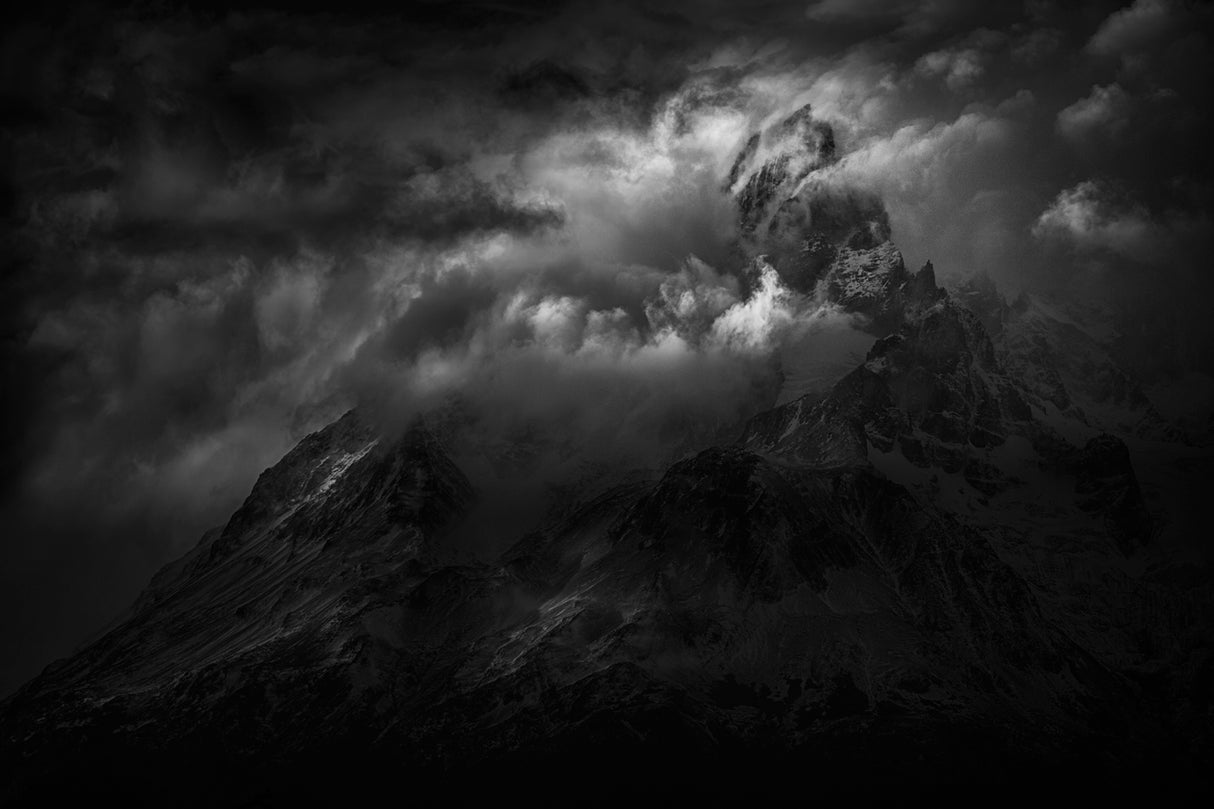 Passing storm over the Paine massif Poster och Canvastavla