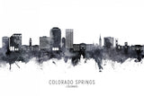 Colorado Springs Colorado Skyline Poster och Canvastavla