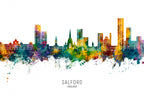 Salford England Skyline Poster och Canvastavla