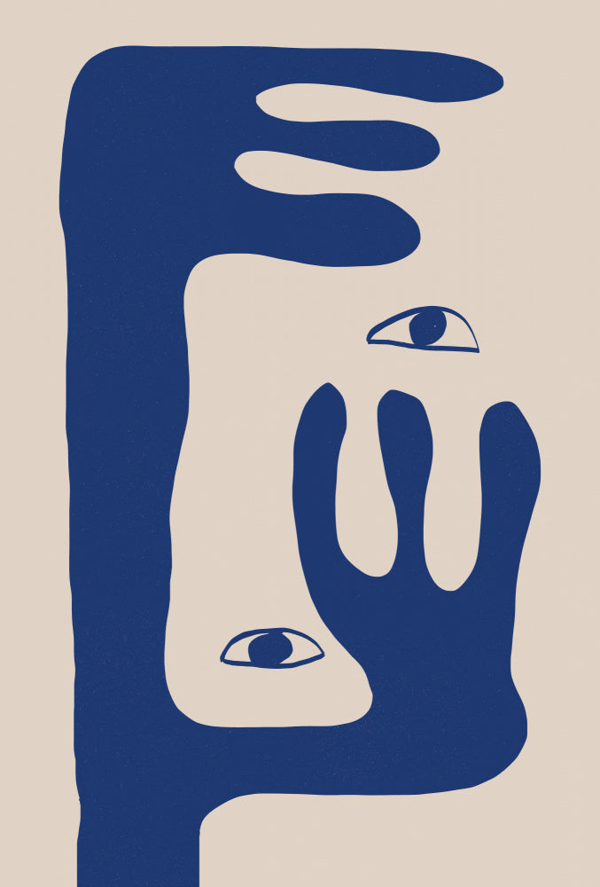Abstract Face No1. Kitchen poster eller kökstavla