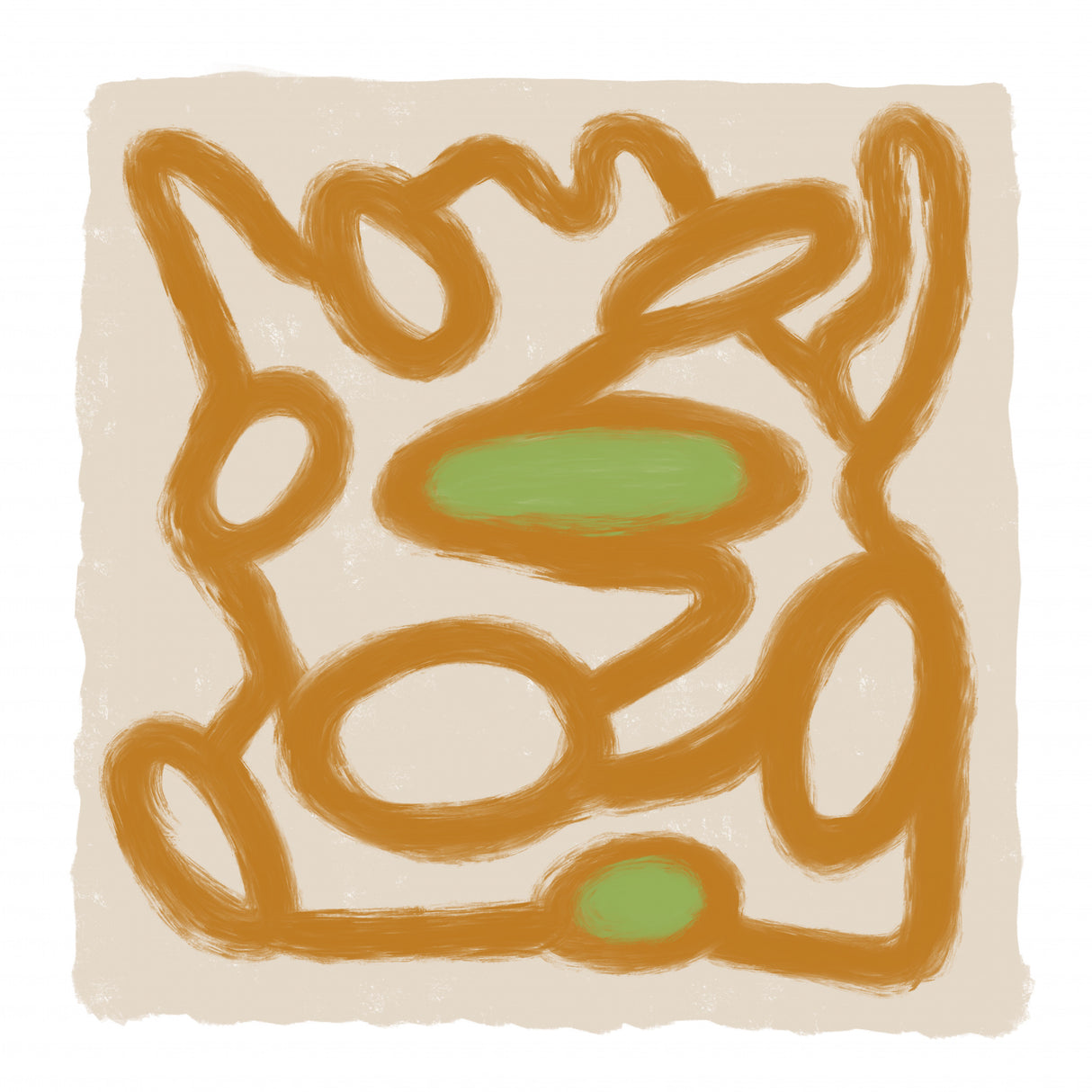 Tan Scribble 1 Poster och Canvastavla
