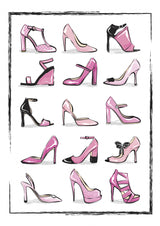 Pink Shoes Poster och Canvastavla