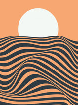Wave and Sunset Poster och Canvastavla