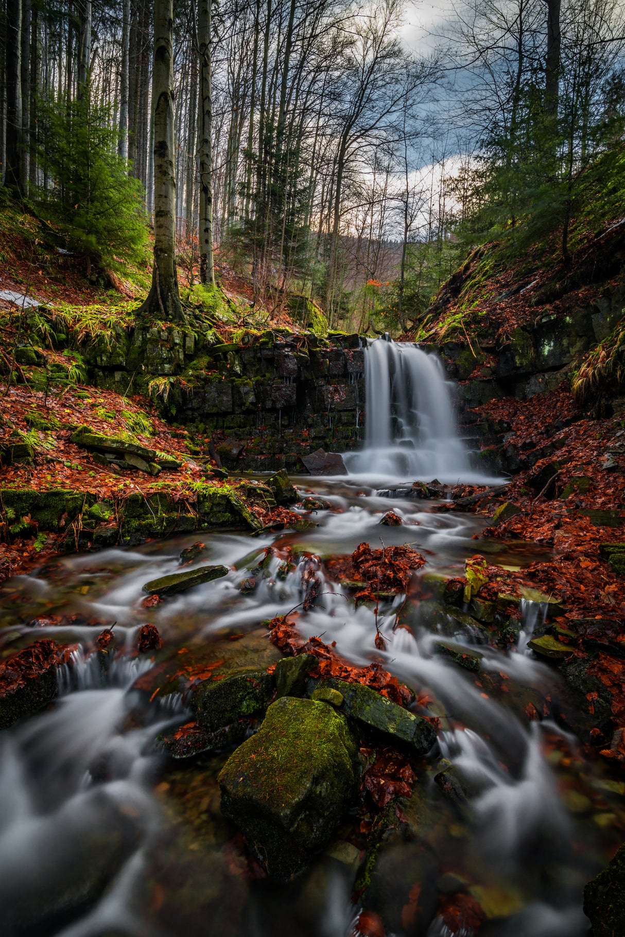 Waterfall Bystry Poster och Canvastavla