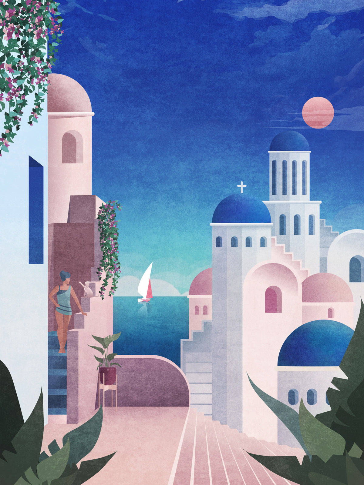 Santorini Poster och Canvastavla