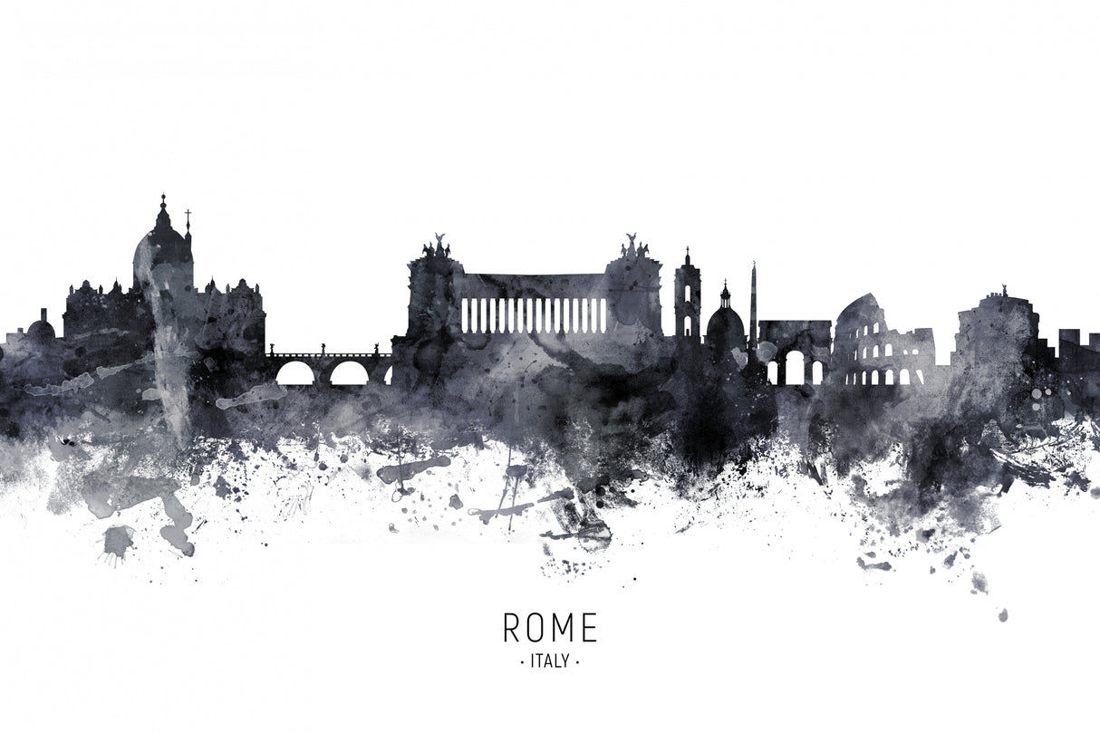 Rome Italy Skyline Poster och Canvastavla