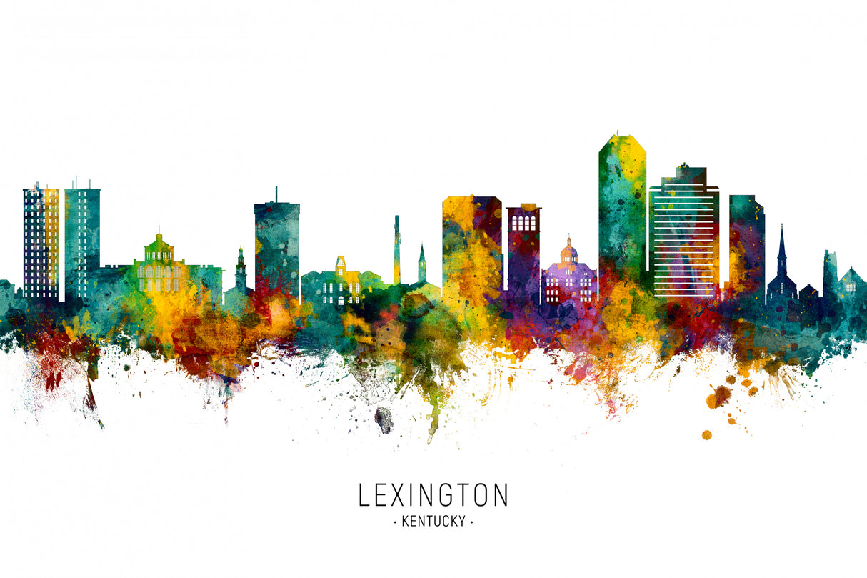 Lexington Kentucky Skyline Poster och Canvastavla