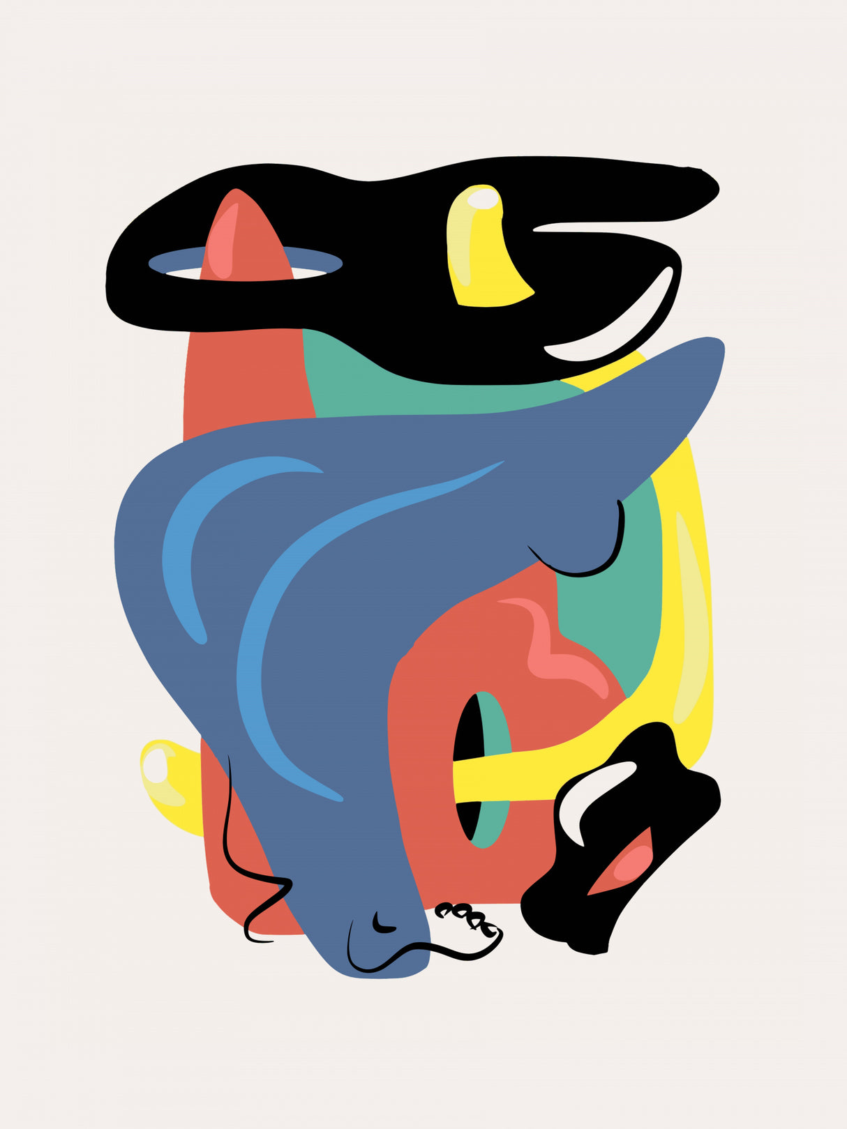 Blue Booty In Abstract Poster och Canvastavla