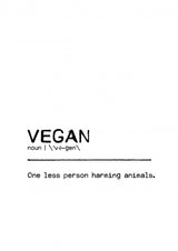 Quote Vegan Animals Poster och Canvastavla