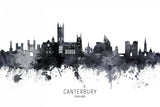 Canterbury England Skyline Poster och Canvastavla