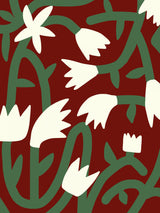 Maroon Bloom Vine Poster och Canvastavla