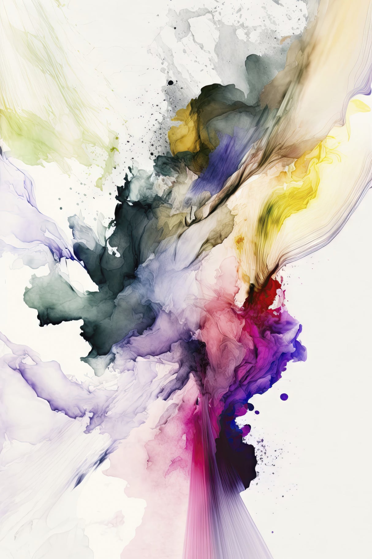 Dancing Colors Poster och Canvastavla