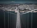 Akashi Kaikyo Bridge Poster och Canvastavla