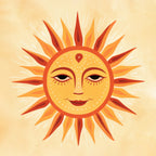 Whimsical Sun Face 2 Poster och Canvastavla