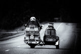 Motorcycle with side trolley Poster och Canvastavla