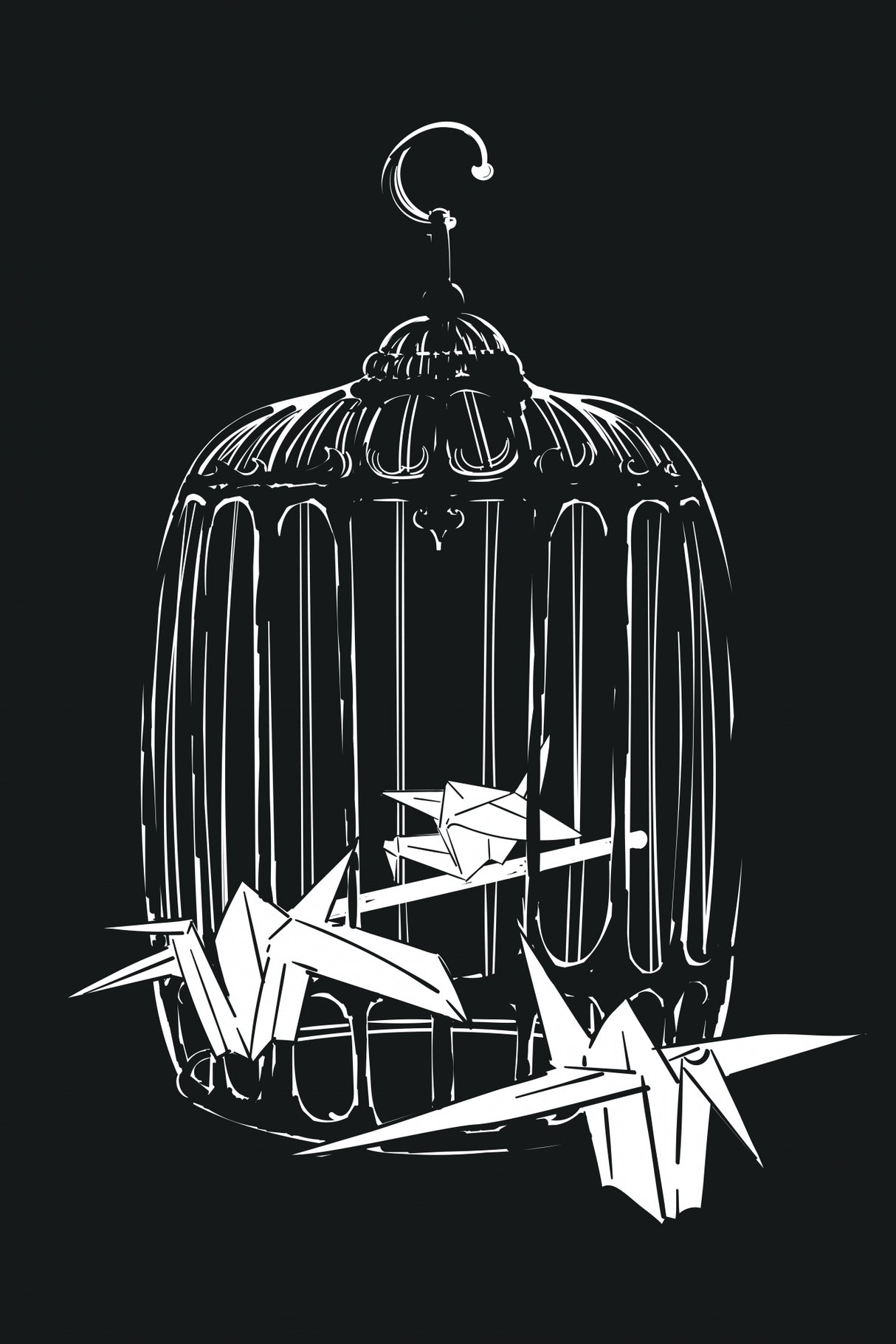 Origami Birds Poster och Canvastavla