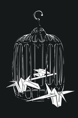 Origami Birds Poster och Canvastavla