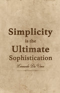 Da Vinci Quote Simplicity Poster och Canvastavla
