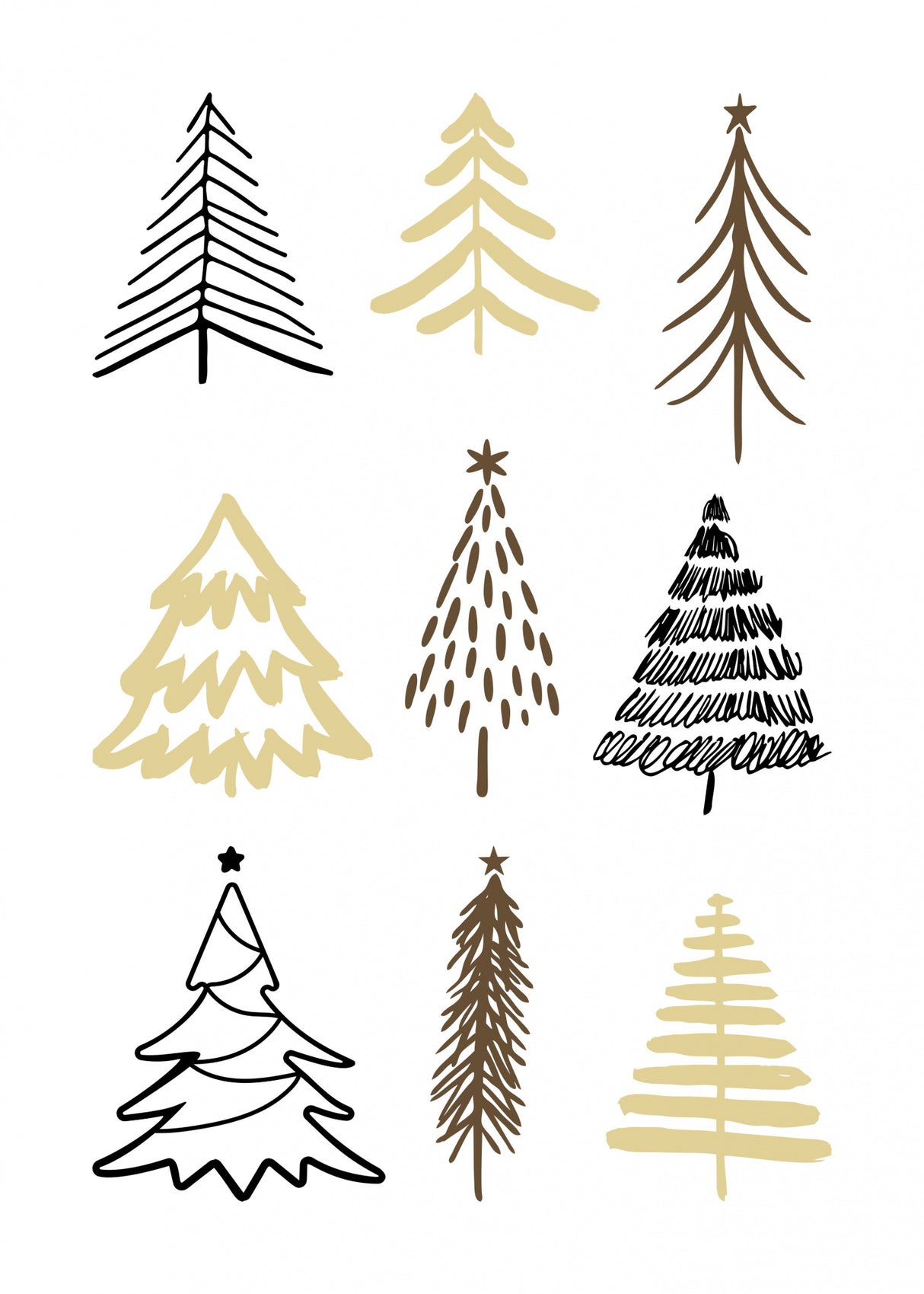 Christmas Trees 2 Poster och Canvastavla