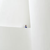 White room - blue coat Poster och Canvastavla