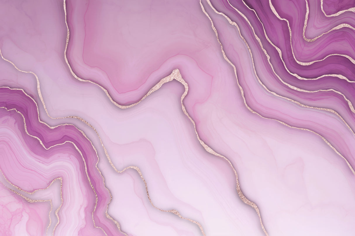 Marbled Glamour Pink Poster och Canvastavla
