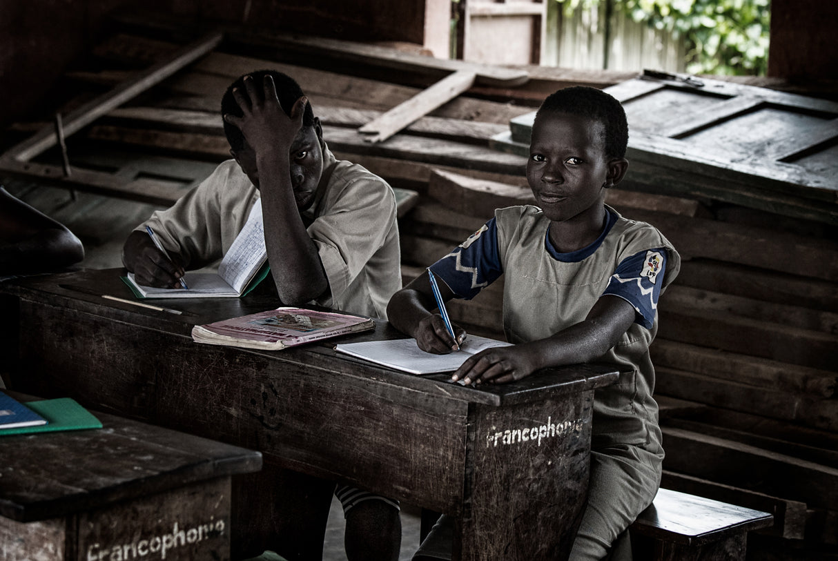 At school in Benin Poster och Canvastavla