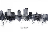 Columbia South Carolina Skyline Poster och Canvastavla