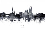 Bath England Skyline Cityscape Poster och Canvastavla