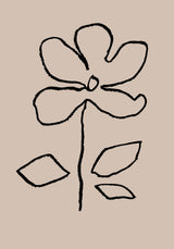 Oil Pastel Flower Black Poster och Canvastavla