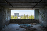 View at Pripyat in Chernobyl Poster och Canvastavla