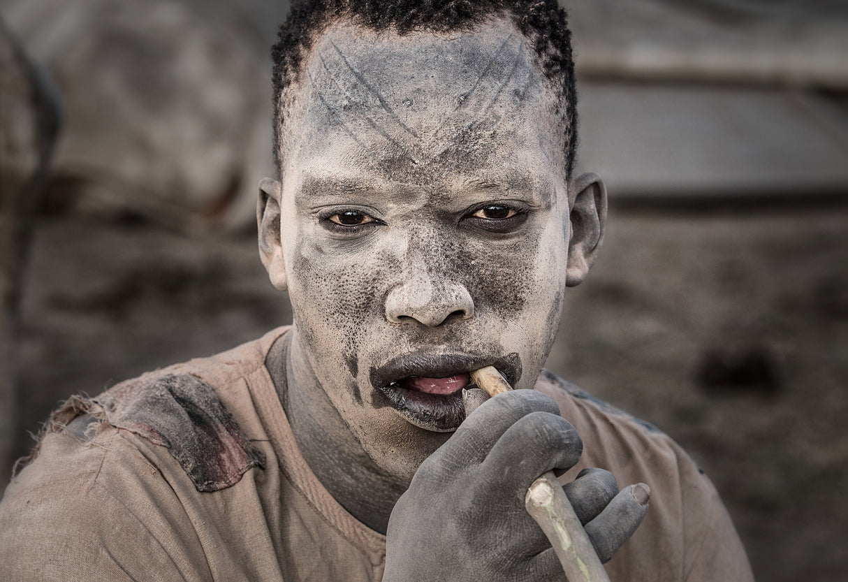 Mundari tribe man - South Sudan Poster och Canvastavla