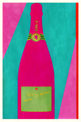 Pink Champagne Poster och Canvastavla