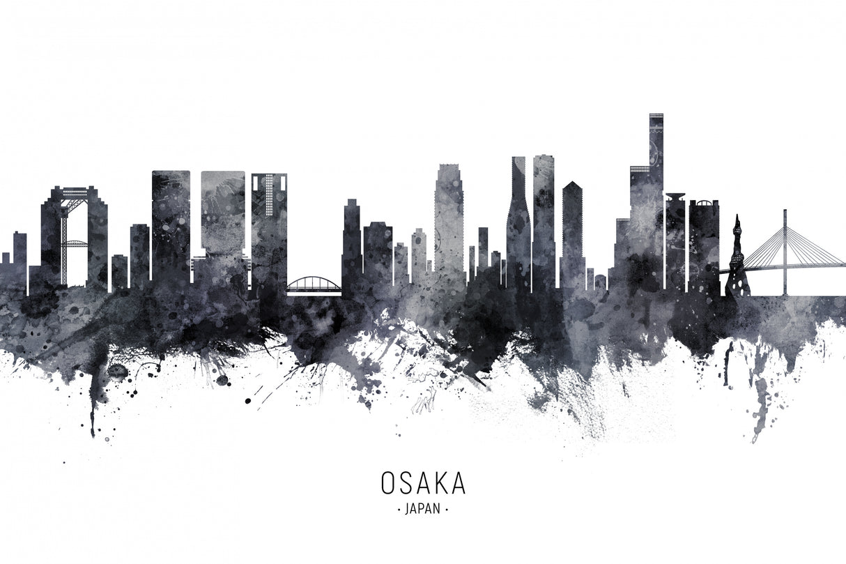 Osaka Japan Skyline Poster och Canvastavla